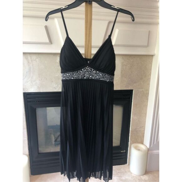 Taboo Women’s Black Elegant Rhinestone Waist Spaghetti Strap Dress Size M - Picture 1 of 5